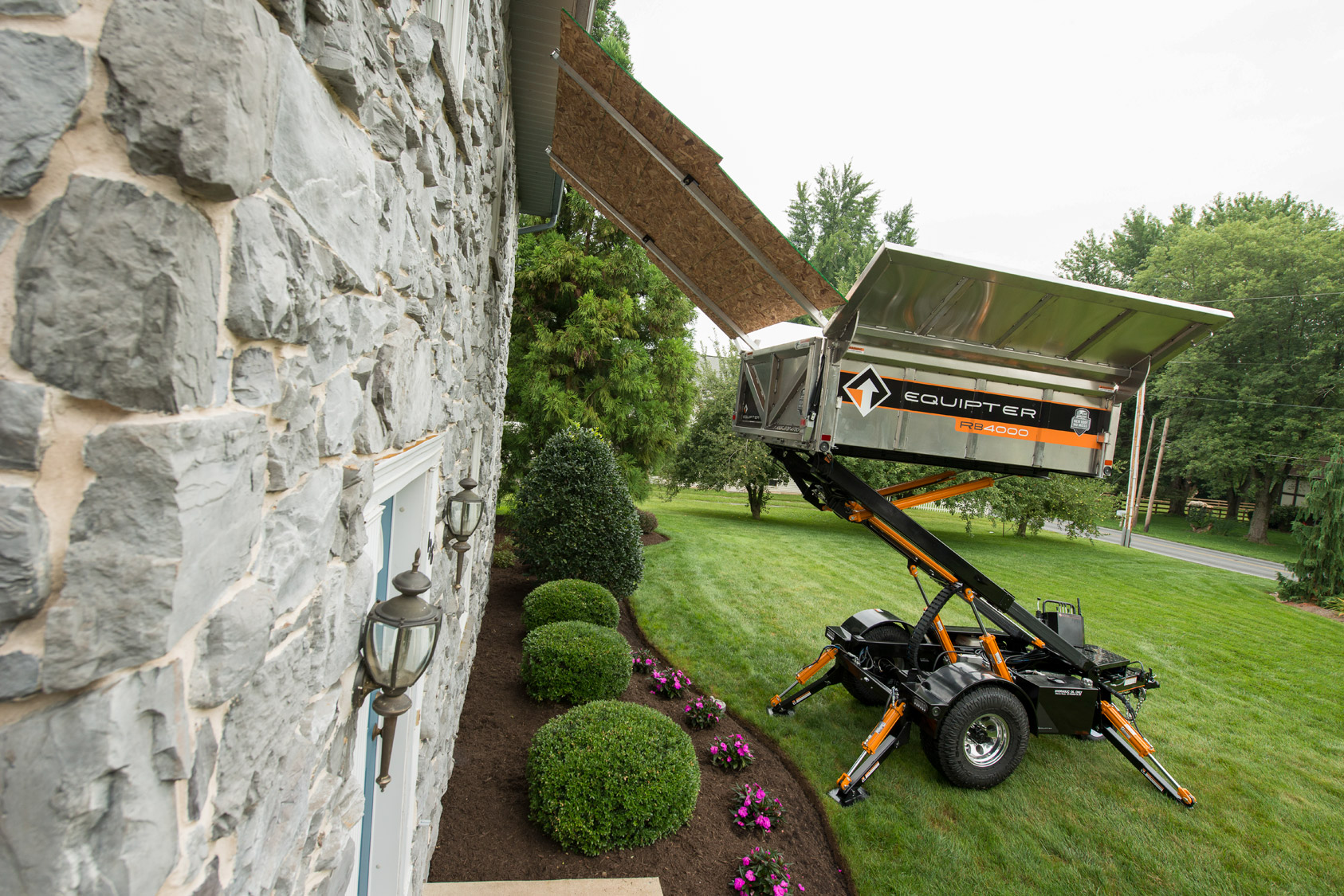 Equipter RB4000 used for roofing debris cleanup